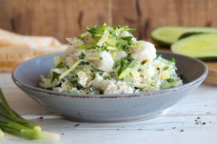 Pangasius-Salat mit Kartoffeln