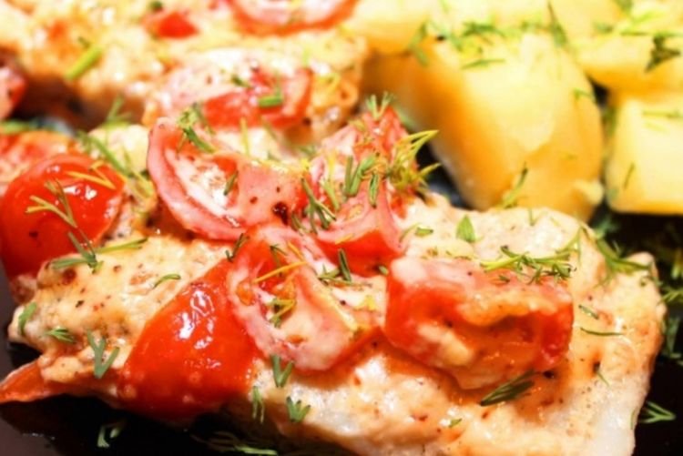 Pangasius mit Tomaten und Schmelzkäse