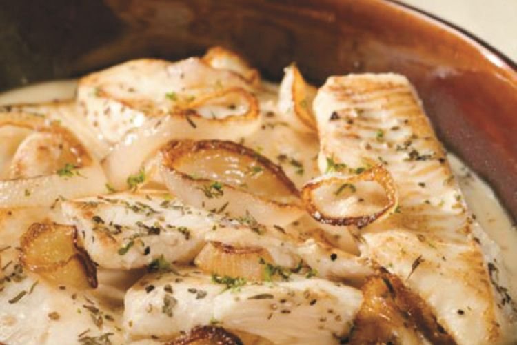 Pangasius mit Äpfeln