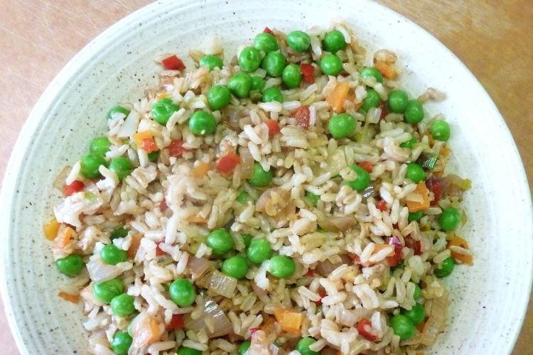 Arroz con verduras a la turca
