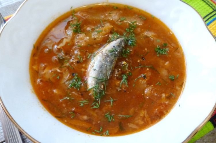 Borsch with Sprats