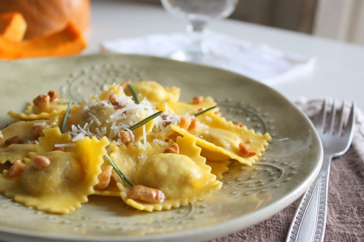 Ravioles de calabaza