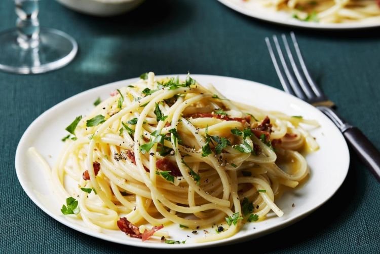 Pasta Carbonara ohne Sahne