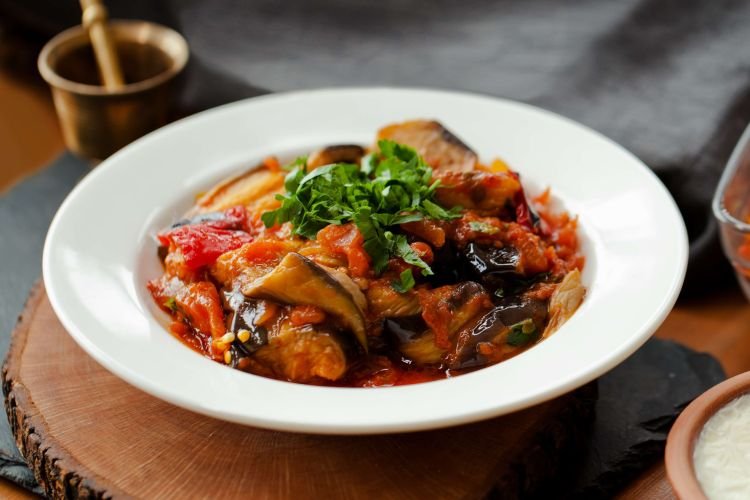 Fried Eggplant with Vegetables