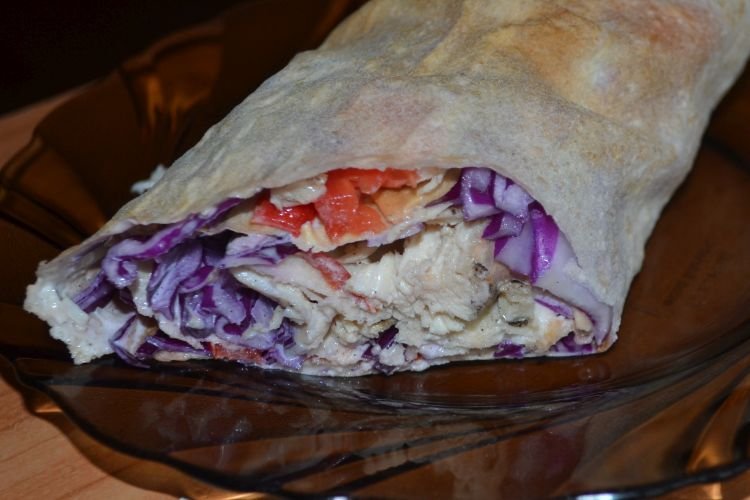 Döner Kebab mit Rotkohl