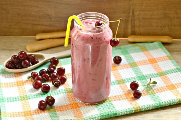 Smoothie with Oat Milk, Fruits, and Berries