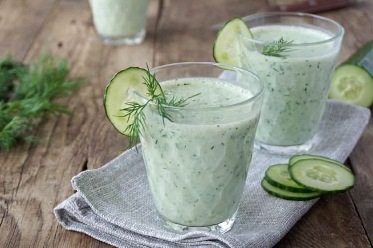 Cucumber Smoothie with Kefir