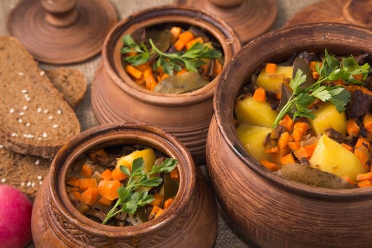 Vegetable Side Dish in Pots