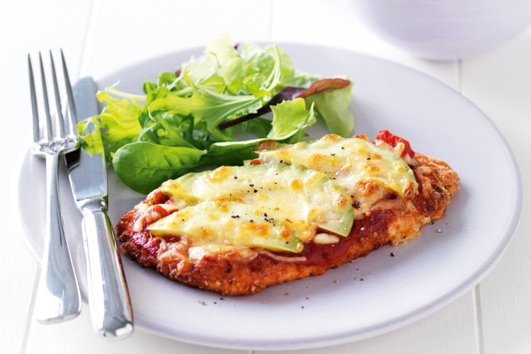 Hähnchenschnitzel mit Avocado