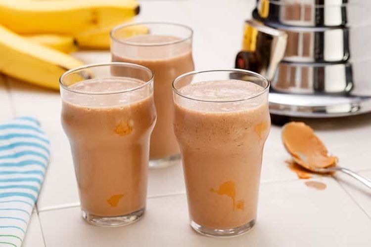 Milchshake mit Erdnussbutter