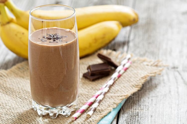 Protein-Shake mit Schokolade