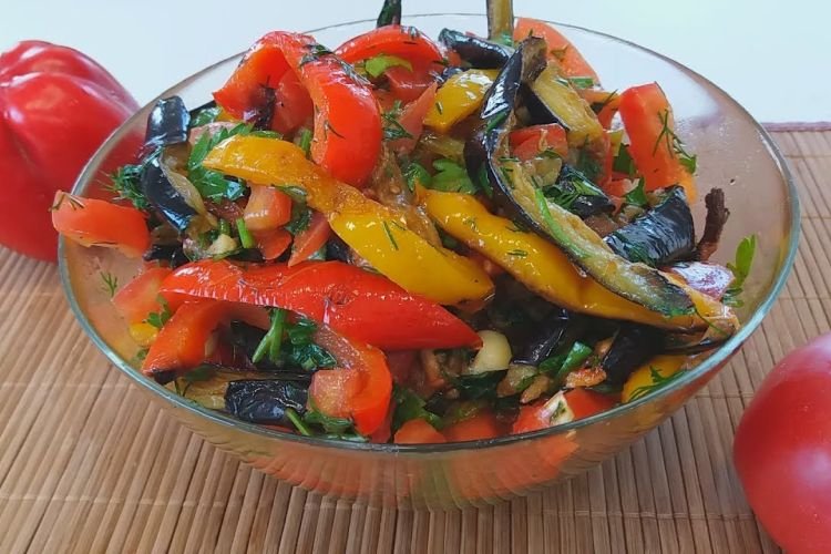Eggplant and Bell Pepper Salad