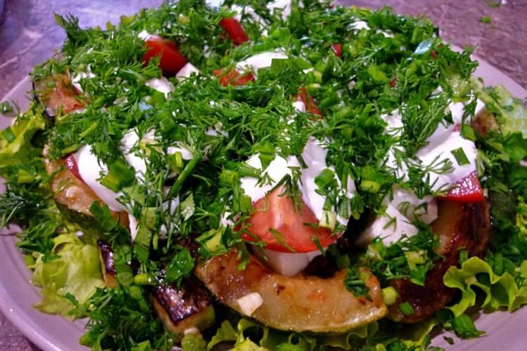 Fried Zucchini Salad