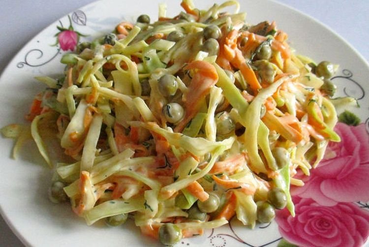 Cabbage and Green Pea Salad