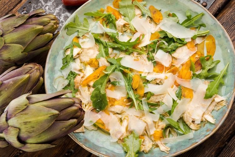Artischocken-Carpaccio mit Parmesan