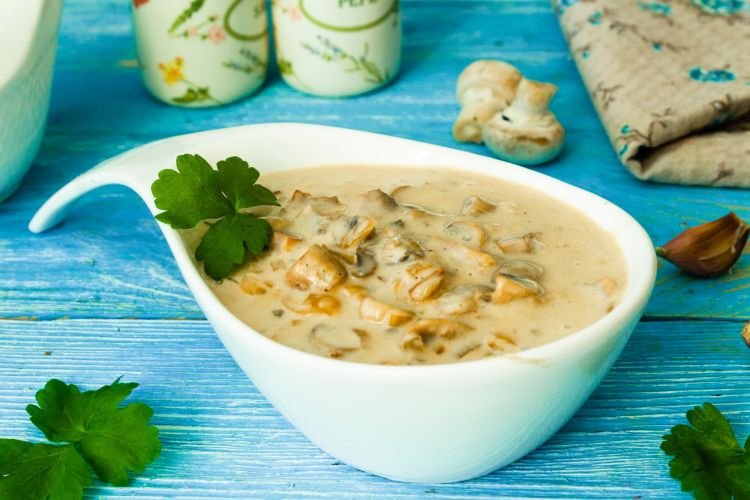 Sahnesauce mit Pilzen