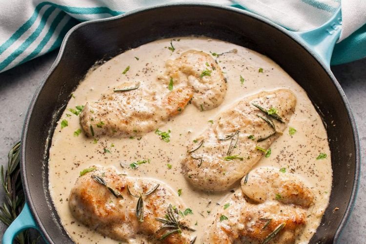 Sahnesauce zu Huhn