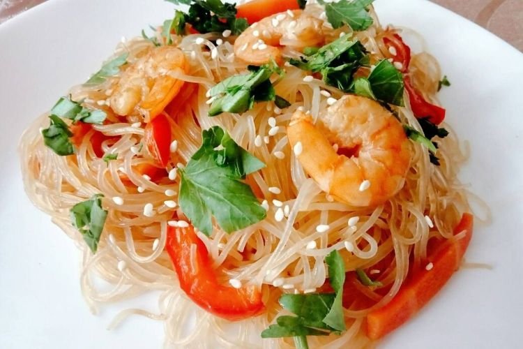 Glass Noodles with Shrimp and Vegetables