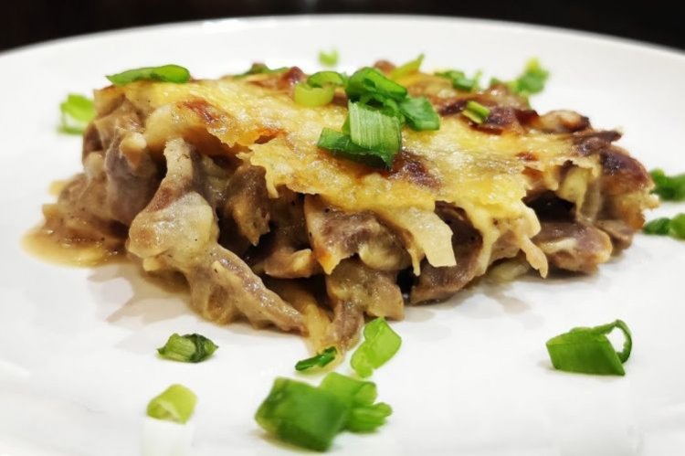 Hühnermägen mit Käse