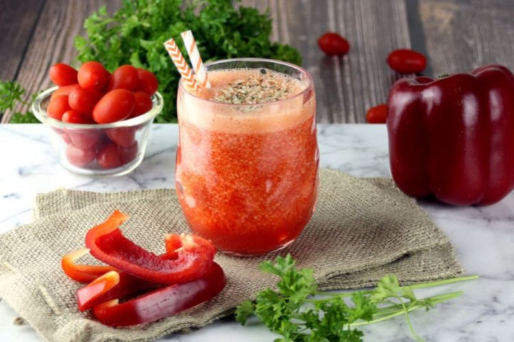 Tomato Smoothie with Basil
