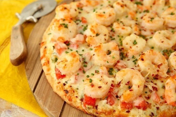 Puff Pastry Pizza with Shrimp