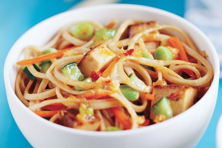 Tofu and Vegetable Udon