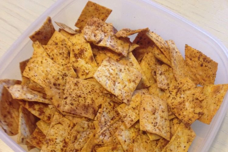 Lavash Chips with Mustard and Mayonnaise