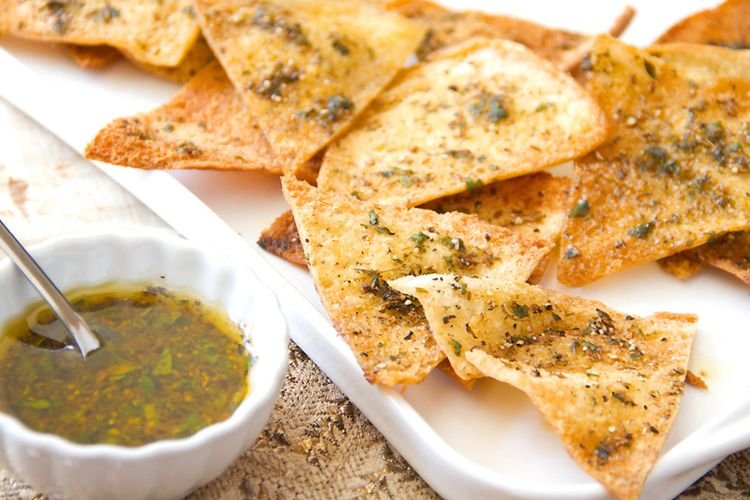Lavash Chips with Garlic