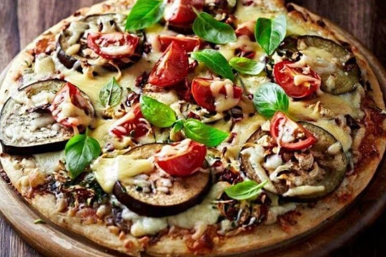 Chicken and Eggplant Pizza