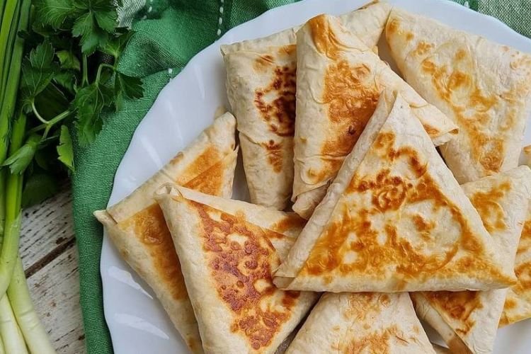 Lavash Wraps with Sausages and Tomatoes