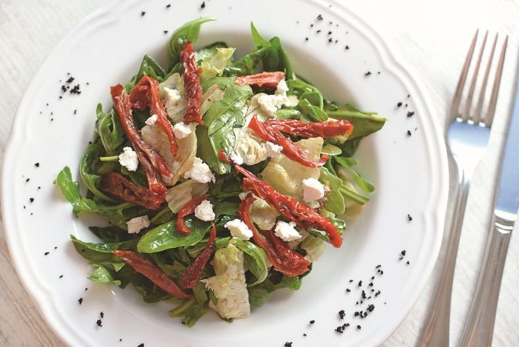 Napa Cabbage Salad with Sun-Dried Tomatoes