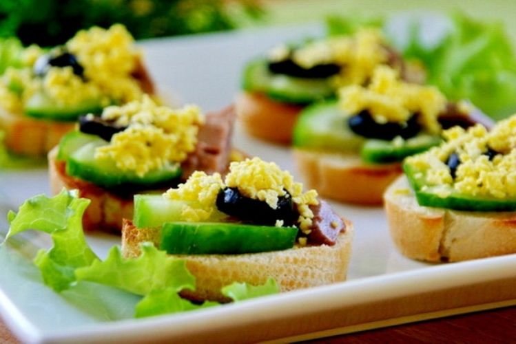 Cod Liver and Olive Sandwiches