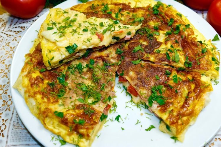 Lavash Pizza with Egg Filling in the Oven