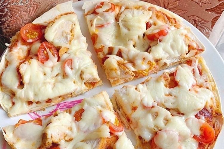 Lavash Pizza in the Microwave