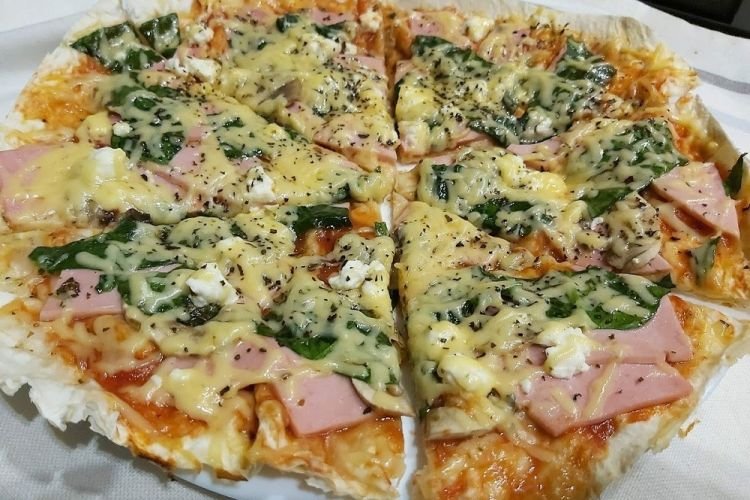 Pizza from Sliced Lavash in a Frying Pan