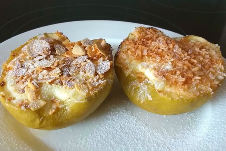 Gebackene Äpfel mit Ricotta