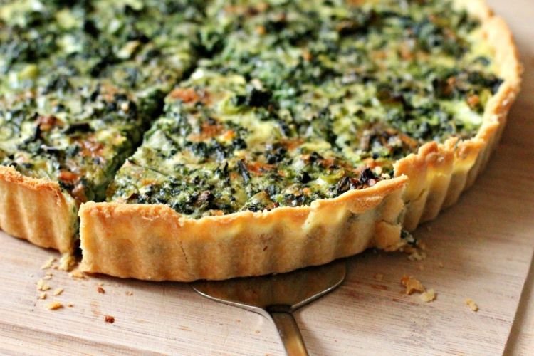 Quiche mit Ricotta und Spinat