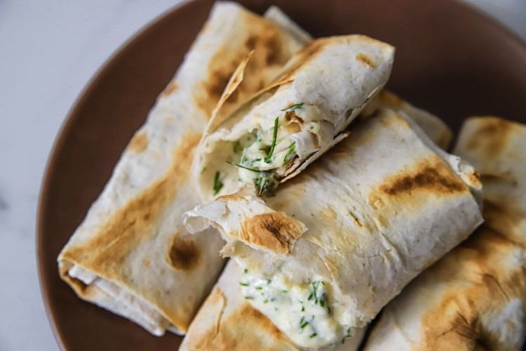 Cottage Cheese and Herb Tortilla