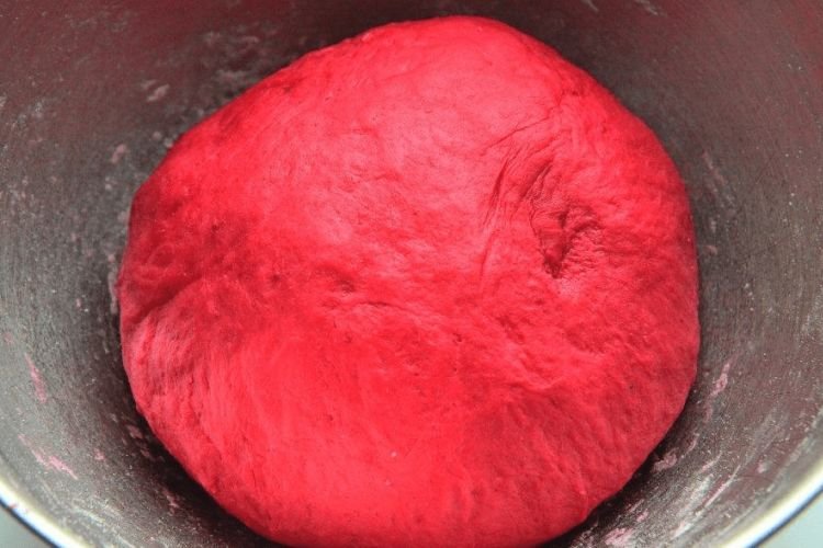 Dumpling Dough with Beetroot Juice