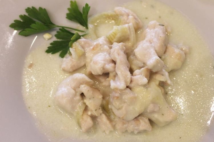 Fricassée con pollo y coliflor