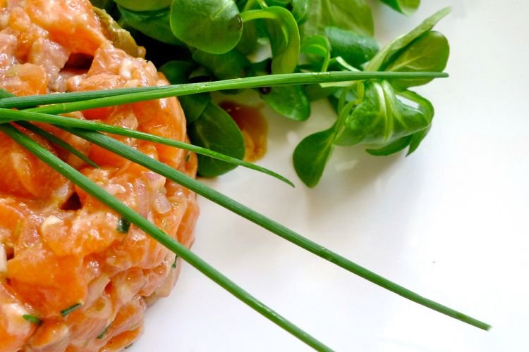 Lachs-Tatar mit Birne
