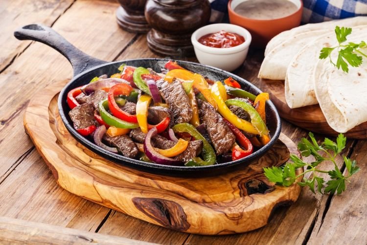 Fajitas mit Rindfleisch