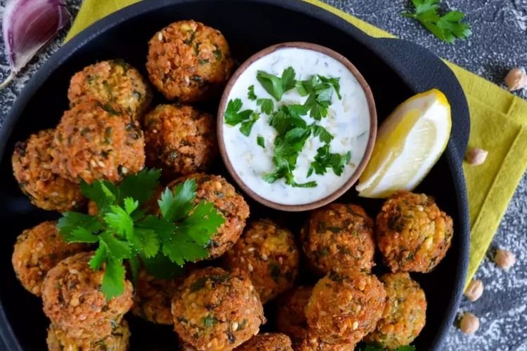 Falafel mit Aubergine