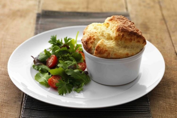 Fleischsoufflé mit Gemüse