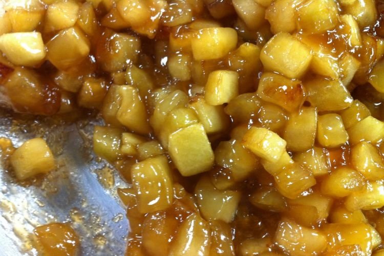 Relleno con pera y miel