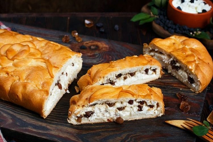 Relleno dulce de requesón con pasas