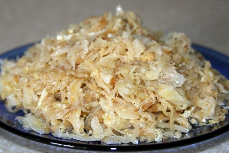 Con repollo y huevos