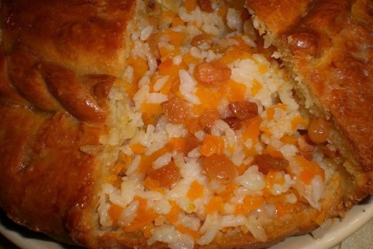Con calabaza y arroz