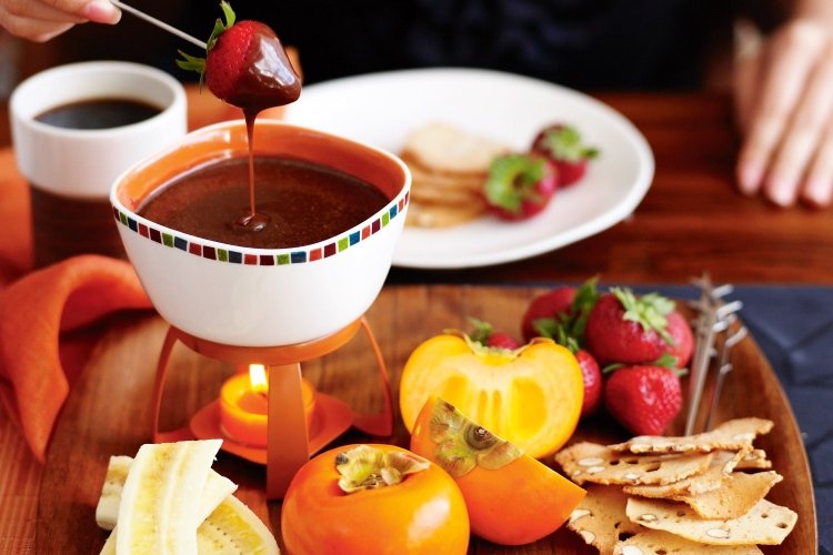 Fondue mit Rotwein