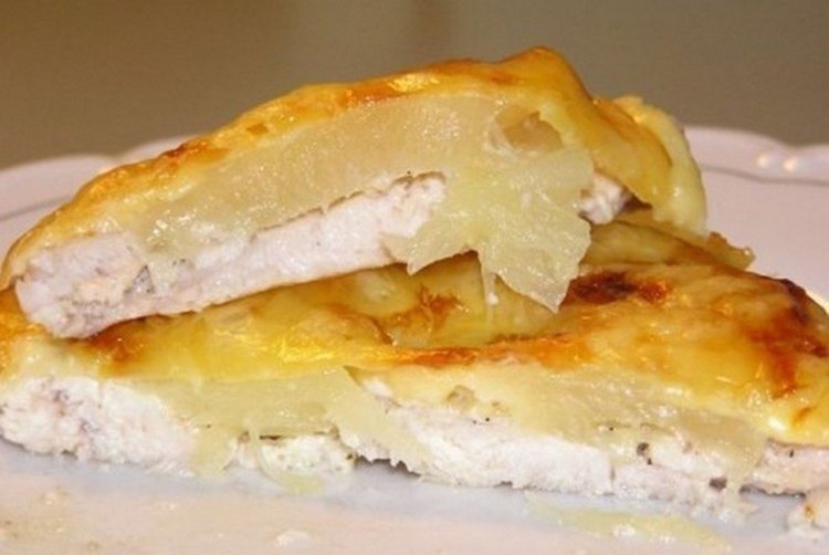 Chicken Breast with Pineapple in the Oven